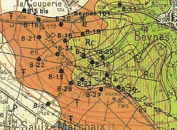 Carte géologique de Beynes